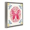 Stupell Industries Pink Folk Butterfly Floater Framed Canvas Wall Art Design by Yvette St. Amant